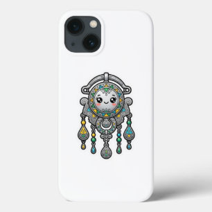 Schattige Kawaii Marokkaanse Amazigh Tazarzit Zilv iPhone 13 Hoesje