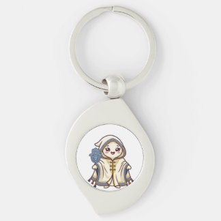 Schattige Kawaii Marokkaanse Barnous Cape en Khams Sleutelhanger