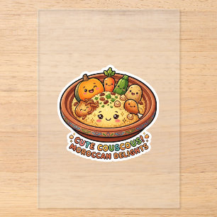 Schattige Kawaii Marokkaanse Couscous Vrijdag Gath Acryl Uitnodigingen