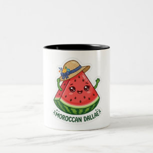 Schattige Kawaii Marokkaanse Dallae Traditionele S Tweekleurige Koffiemok