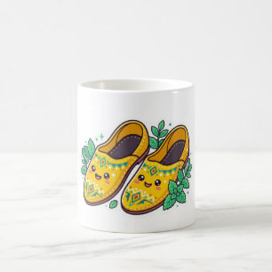 Schattige Kawaii Marokkaanse Gele Babouche Muilen Koffiemok