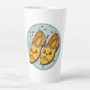 Schattige Kawaii Marokkaanse Gele Belgha Schoenen Latte Mok