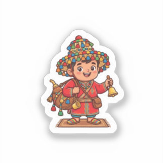 Schattige Kawaii Marokkaanse Guerab Waterdrager St Sticker