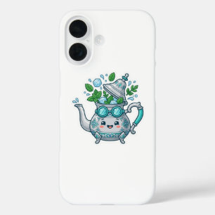 Schattige Kawaii Marokkaanse IJsthee Sticker iPhone 16 Hoesje