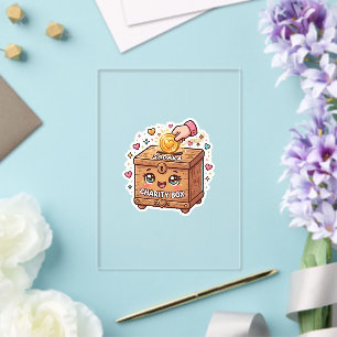 Schattige Kawaii Marokkaanse Sadaka Hulpdoos IslSt Acryl Uitnodigingen