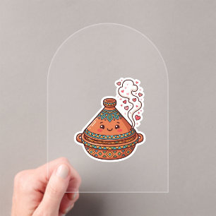 Schattige Kawaii Marokkaanse Tajine Voedsel Cultur Acryl Uitnodigingen