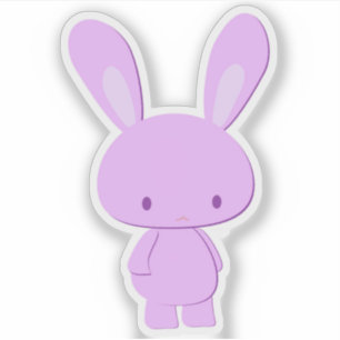 Schattige Kawaii Pastel Paarse Minimalistische Kon Sticker