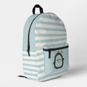 Schattige Kawaii Pinguïn Die Hoi Zegt Bedrukte Rugzak