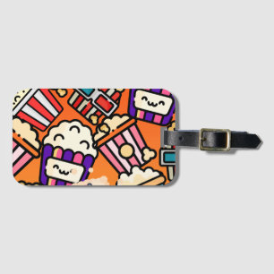 Schattige kawaii Popcorn iPhone / iPad hoesje Bagagelabel