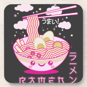 Schattige Kawaii Ramen Anime Noedels Ramen Meisjes Bier Onderzetter