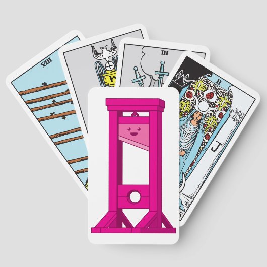 Schattige Kawaii Roze Guillotine Tarot Card Deck Pokerkaarten (Achterkant)