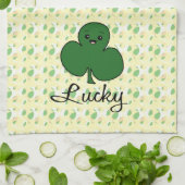 Schattige Kawaii Shamrock Theedoek (Gevouwen)