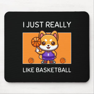 Schattige Kawaii Shiba Inu Ik hou gewoon van baske Muismat