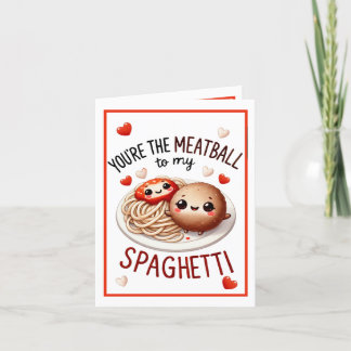 Schattige Kawaii Spaghetti en Gehaktballetjes Bedankkaart