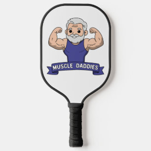 Schattige Kawaii Spier Daddy Baardige Bodybuilder Pickleball Paddle