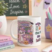 Schattige Kawaii Spookachtige Leraar Geest Hallowe
