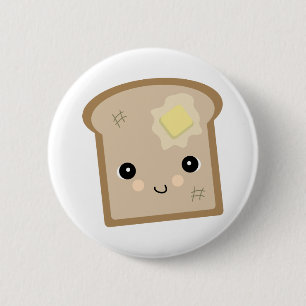 schattige kawaii toast ronde button 5,7 cm