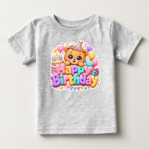 Schattige Kawaii Verjaardag Teddybeer Pastel Roze 