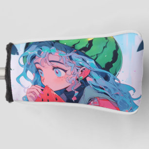 Schattige Kawaii Watermeloen Fruit Natuur Anime Me Golfheadcover