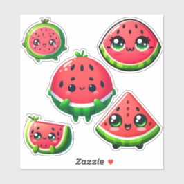 schattige kawaii watermeloen sticker