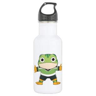Schattige keeper kikker voetbal Kawaii ontwerp Waterfles
