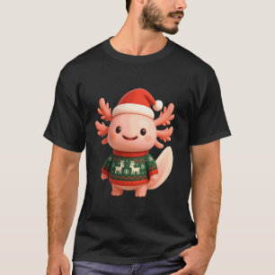 Schattige Kerst Axolotl in Kersttrui en Sinterklaa T-shirt