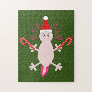Schattige Kerst Axolotl Legpuzzel