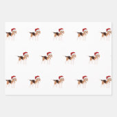 Schattige Kerst Beagle Inpakpapier Vel (Voorkant 3)