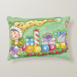 Schattige Kerst Caterpillar Trein met Cadeaus Accent Kussen