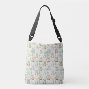 Schattige Kerst Dieren Naadloos Patroon Crossbody Tas