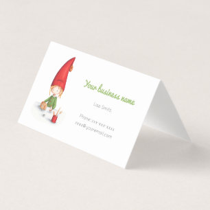 Schattige Kerst Elf Speelgoed  Visitekaartjes