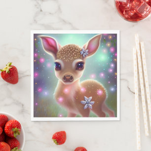 Schattige kerst Fawn Servet