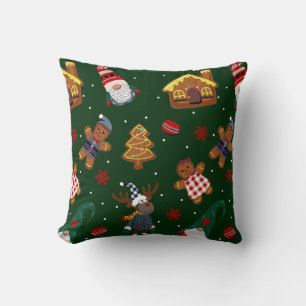 Schattige Kerst Gingerbread Kabouters Rendier Fees Kussen