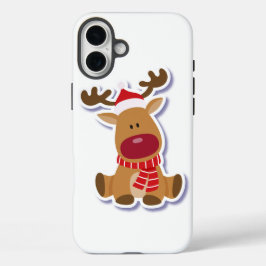 Schattige kerst herten iPhone 16 plus hoesje