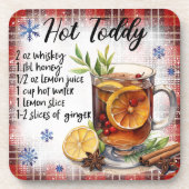 Schattige Kerst Hot Toddy Drink Recept Bier Onderzetter (Voorkant)