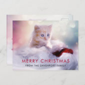 Schattige Kerst Kitten Vakantie Briefkaart (Voorkant / Achterkant)