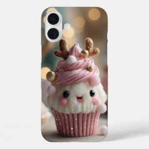 Schattige Kerst Muffin Kawaii Stijl iPhone 16 Plus Hoesje