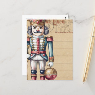 Schattige kerst notenkraker Vintage Briefkaart