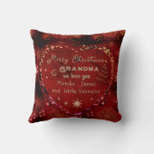 Schattige kerst oma rode foto kussen (Achterkant)
