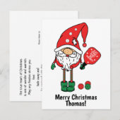 Schattige 🎅 Kerst pickleball Briefkaart (Voorkant / Achterkant)