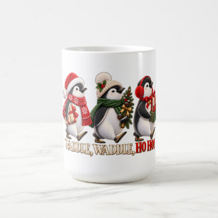 Schattige Kerst Pinguïn Waggel Ho Ho Magische Mok