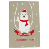 Schattige Kerst Polar Beer Medium Cadeauzakje (Voorkant)
