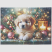 Schattige Kerst Puppy Craft Decoupage Tissuepapier (Voorkant)