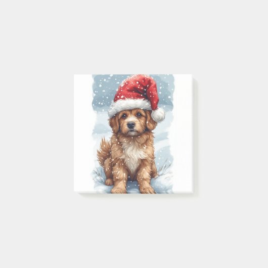 Schattige Kerst Puppy Post-it® Notes (Voorkant)