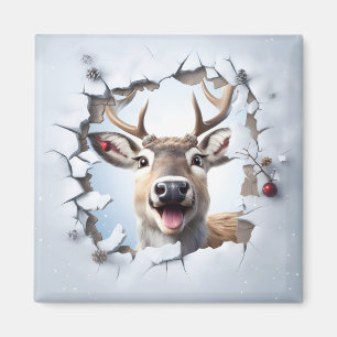 Schattige Kerst Reindeer Magneet