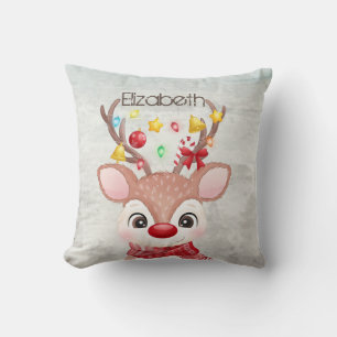 Schattige Kerst Rendieren Kussen