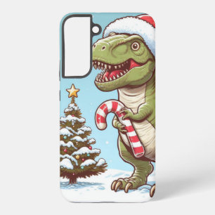 Schattige Kerst snoep cane dinosaurus Samsung Galaxy Hoesje