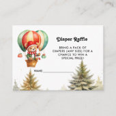 Schattige Kerst Tedy Beer Winter Woodland Luier Informatiekaartje (Voorkant)