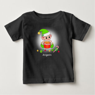 Schattige Kerstbaby-elf & Confetti
