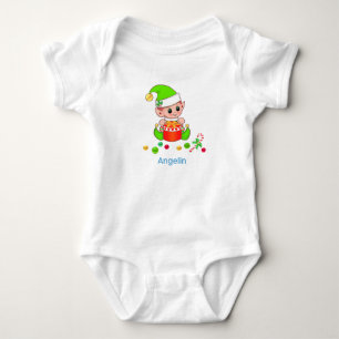 Schattige Kerstbaby-elf & Confetti Romper